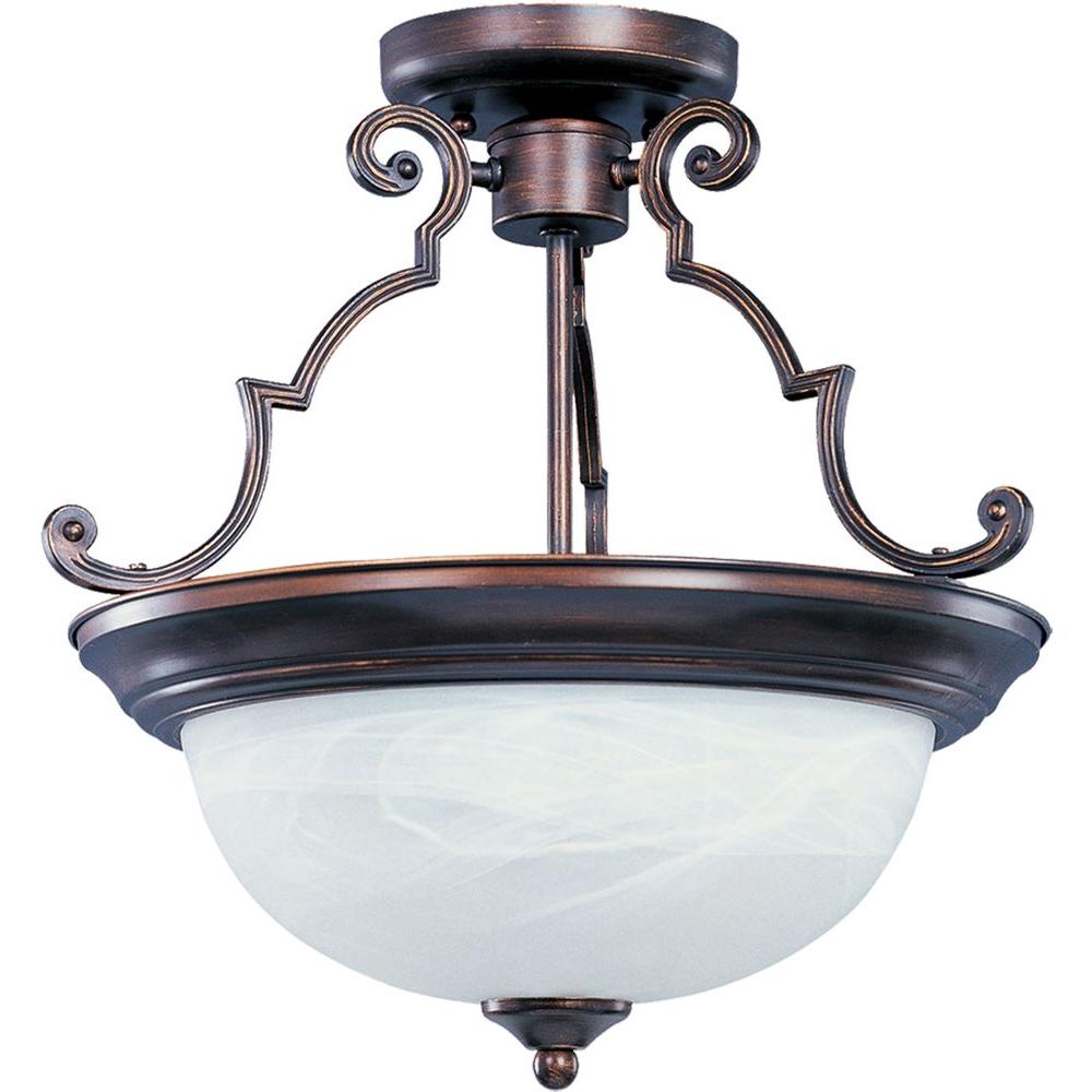 Maxim Lighting Essentials 3 Light Oil Rubbed Bronze Semi Flush Mount Maxim Lighting Essentials 3 Light Oil Rubbed Bronze Semi Flush Mount