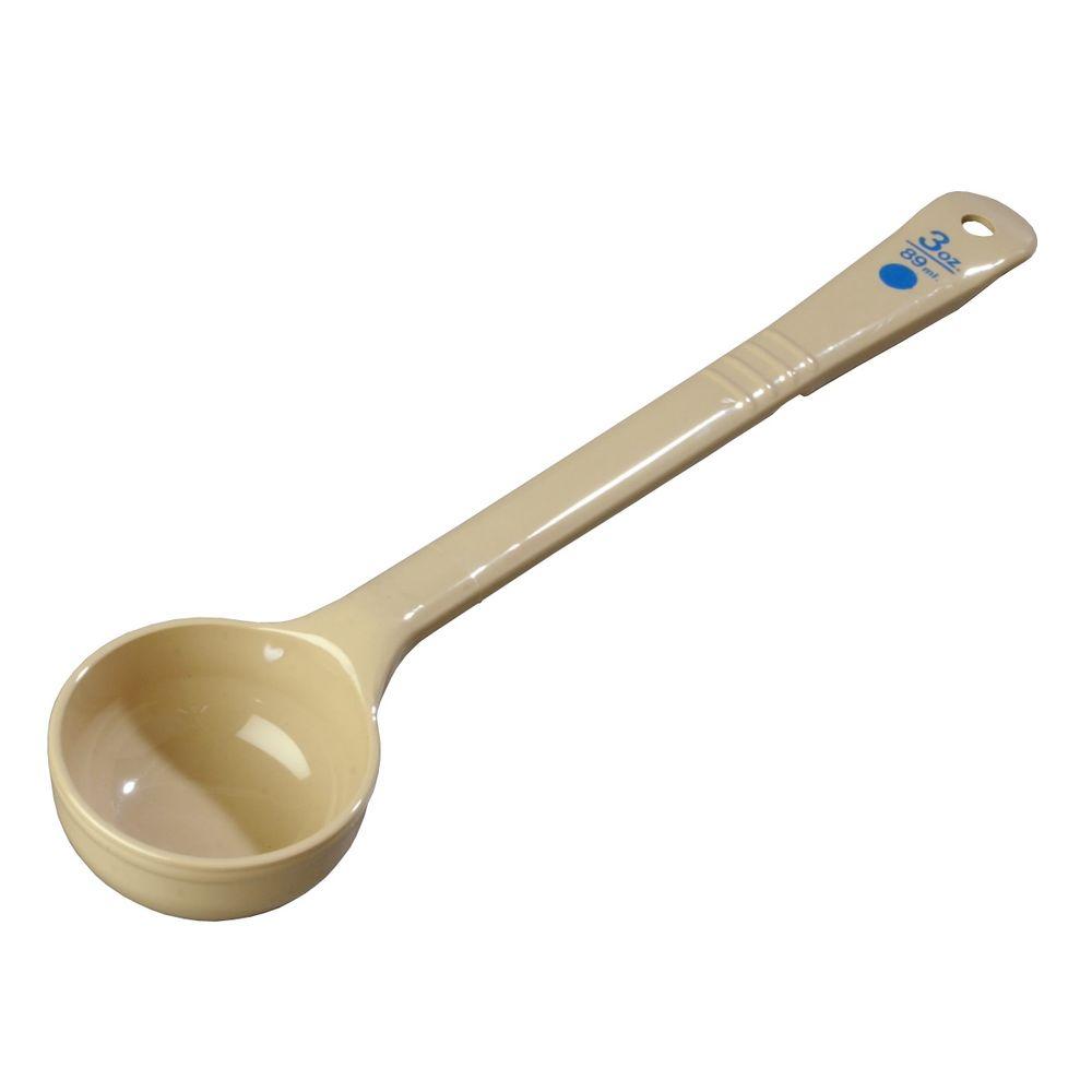 Carlisle 3 Oz Polycarbonate Long Handled Solid Portioning Spoon In Polycarbonate Long Handled Solid Portioning Spoon In Beige Case Of 12