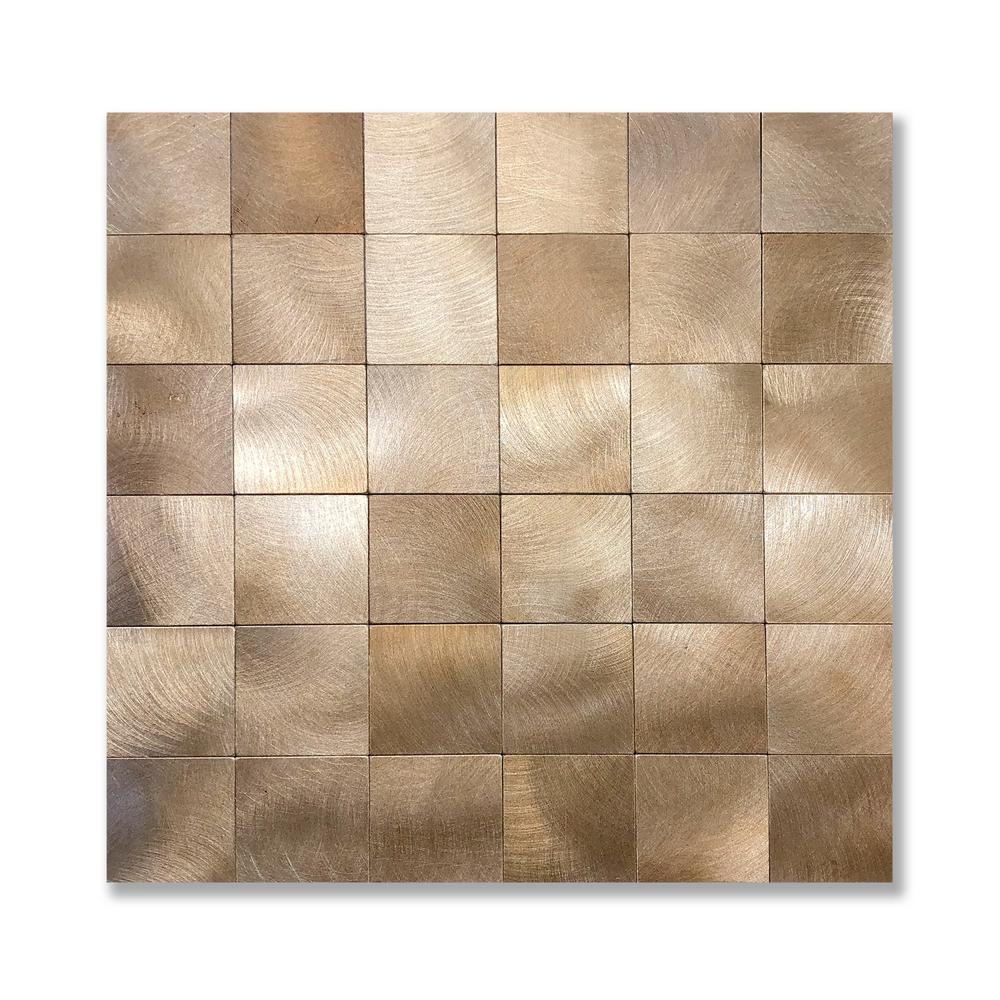 10 sq ft Copper Backsplash Metal Mosaic Tiles 3D Peel and Stick Wall Panels SALE