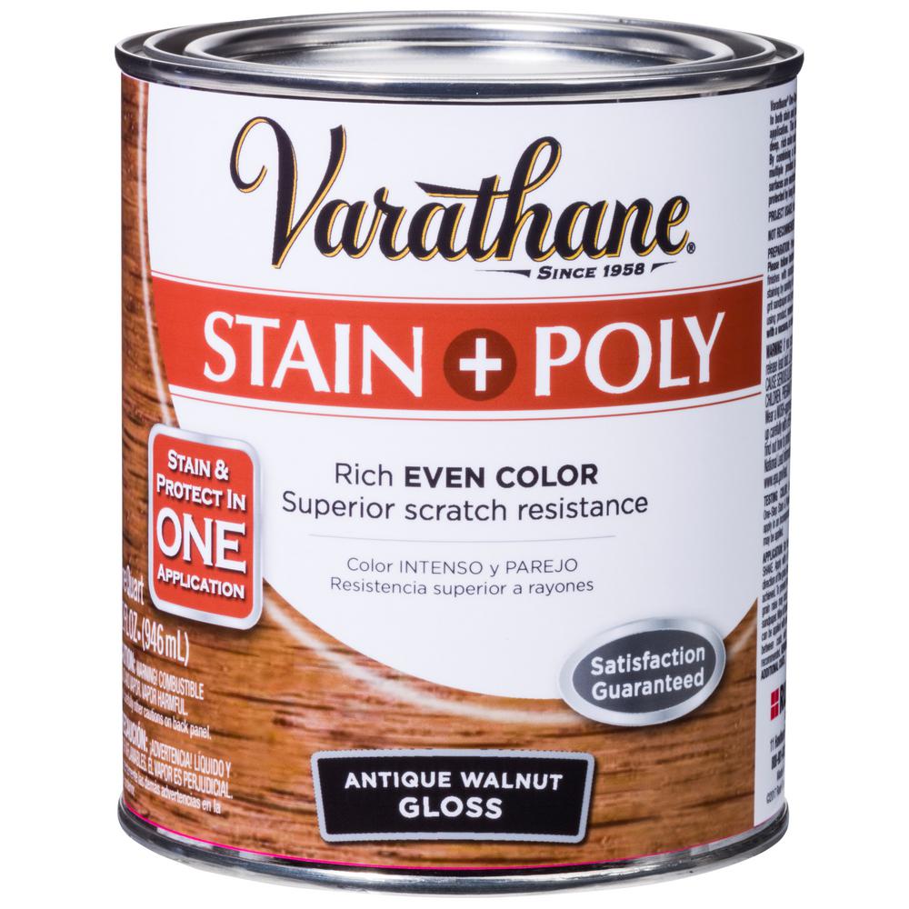 Varathane 1 qt. Antique Walnut Gloss Oil-Based Interior Stain and ...