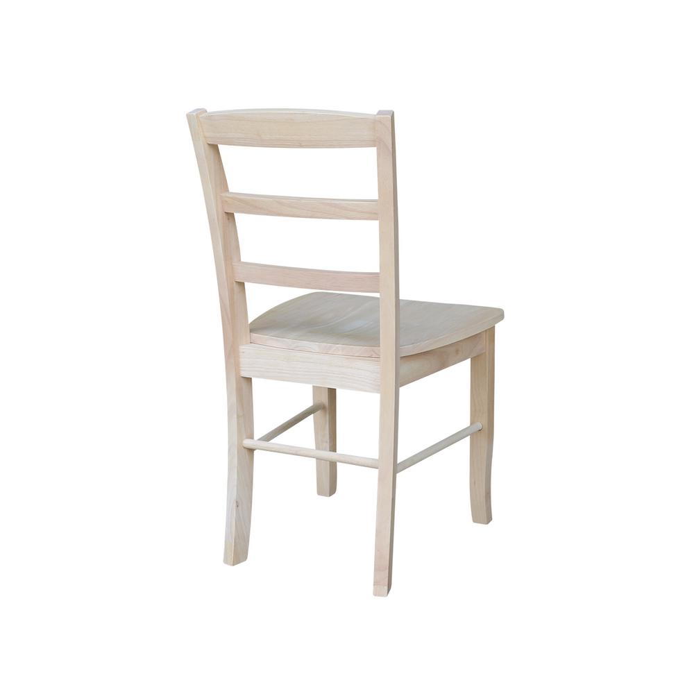 International Concepts Unfinished Madrid Ladderback Dining Chairs