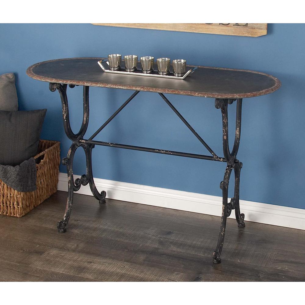 Vintage Wrought Iron Console Table