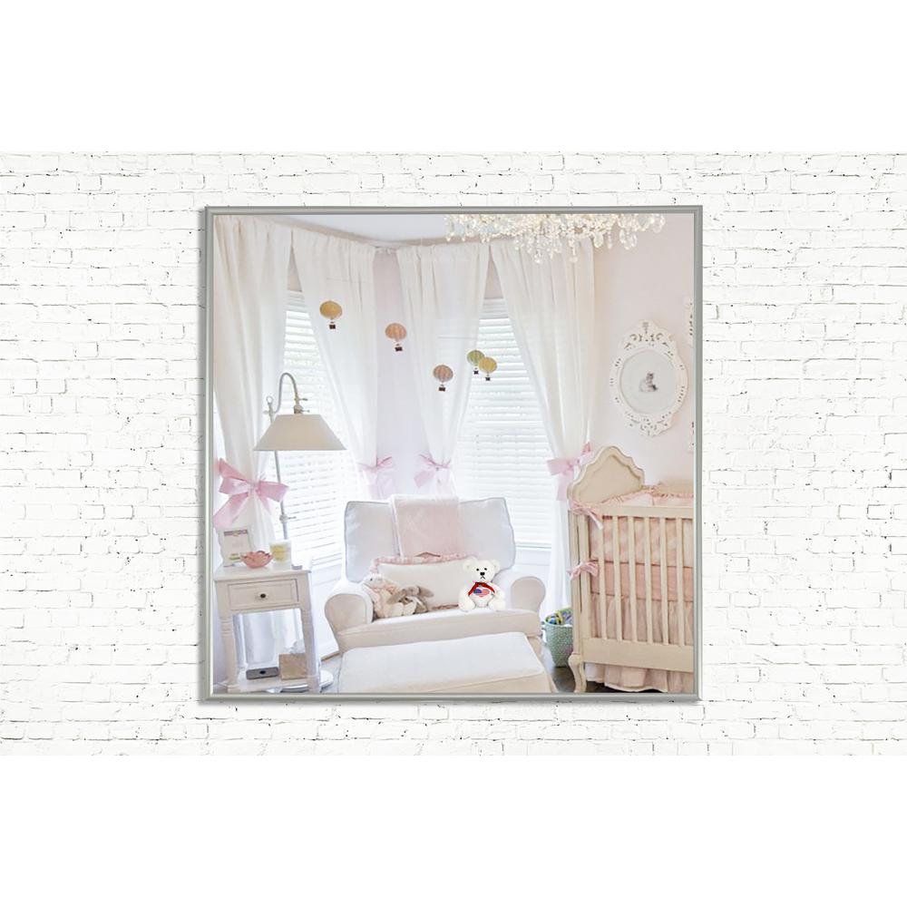 16 125 In X Charlie Satin Silver Square Vanity Wall Charlie Satin Silver Square Vanity Wall