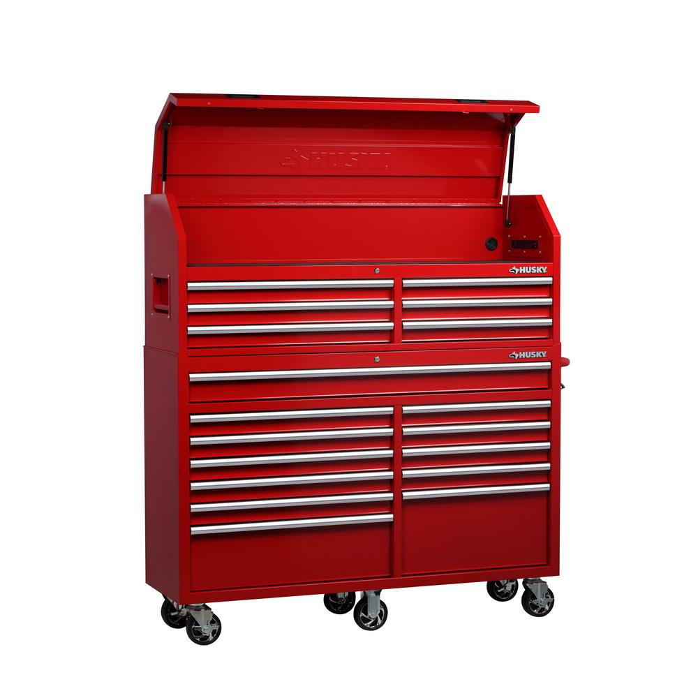 Husky HeavyDuty 56 in. W 23Drawer, Deep Combination Tool Chest and Rolling Set in