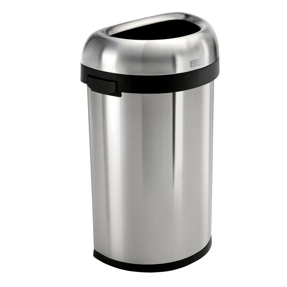 stainless steel trash can