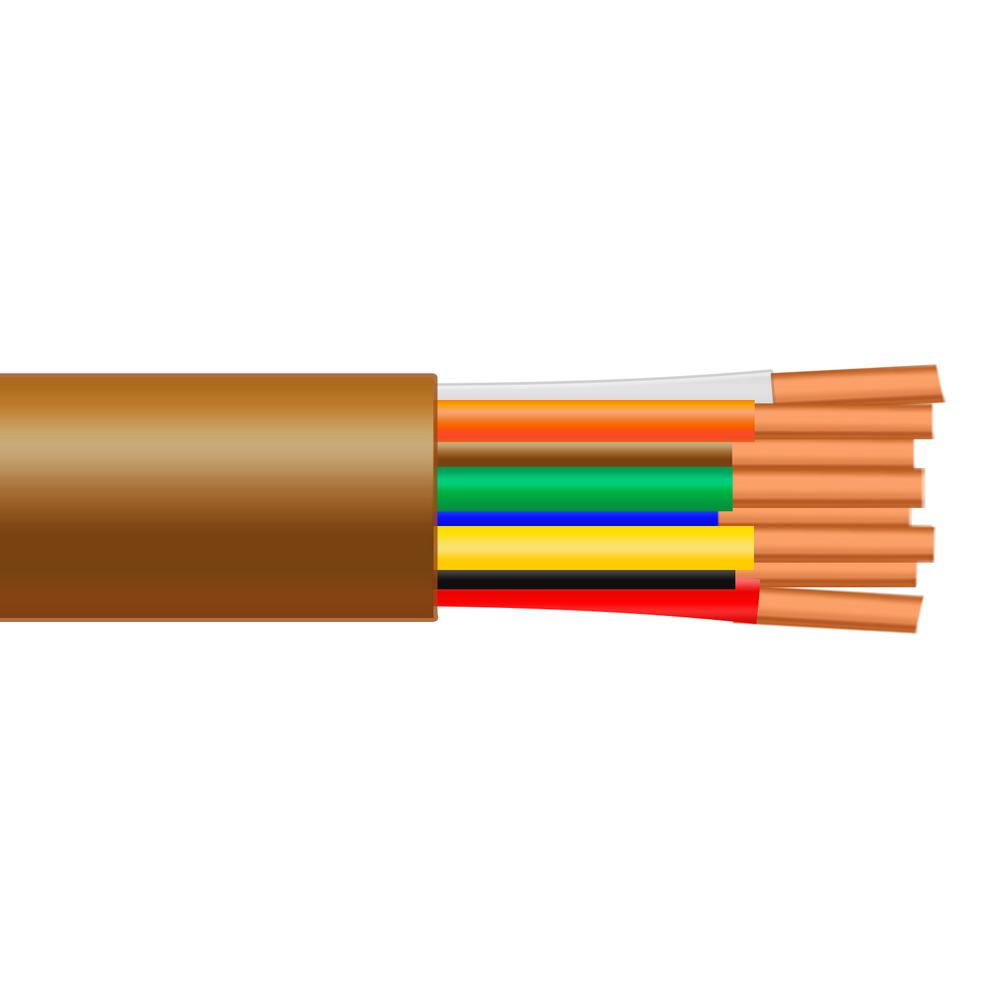 Syston Cable Technology 250 ft. 20/8 Solid BC CMR/CL2R Brown Thermostat