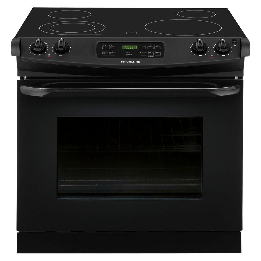 Frigidaire 30 in. 4.6 cu. ft. DropIn Electric Range with SelfCleaning in BlackFFED3025PB