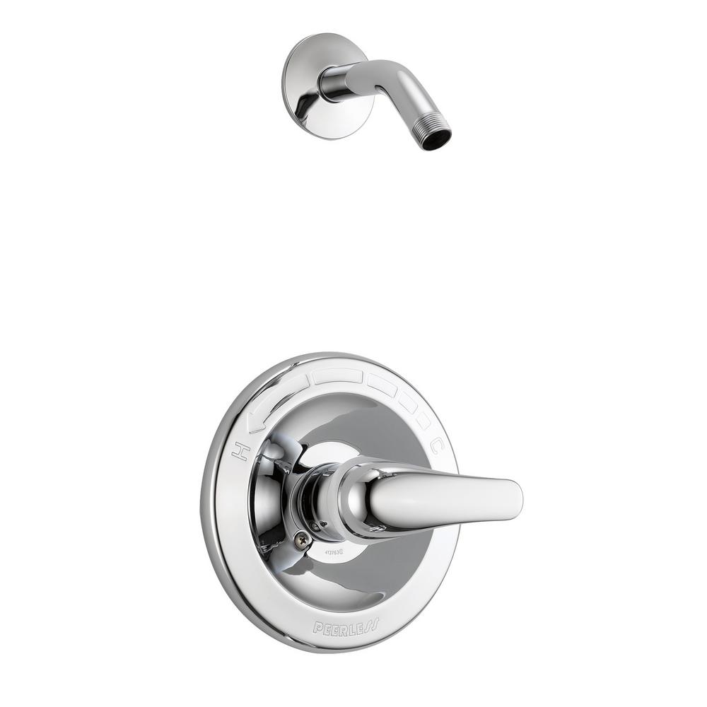 Peerless 1 Handle Wall Mount Shower Faucet Trim Kit In Chrome