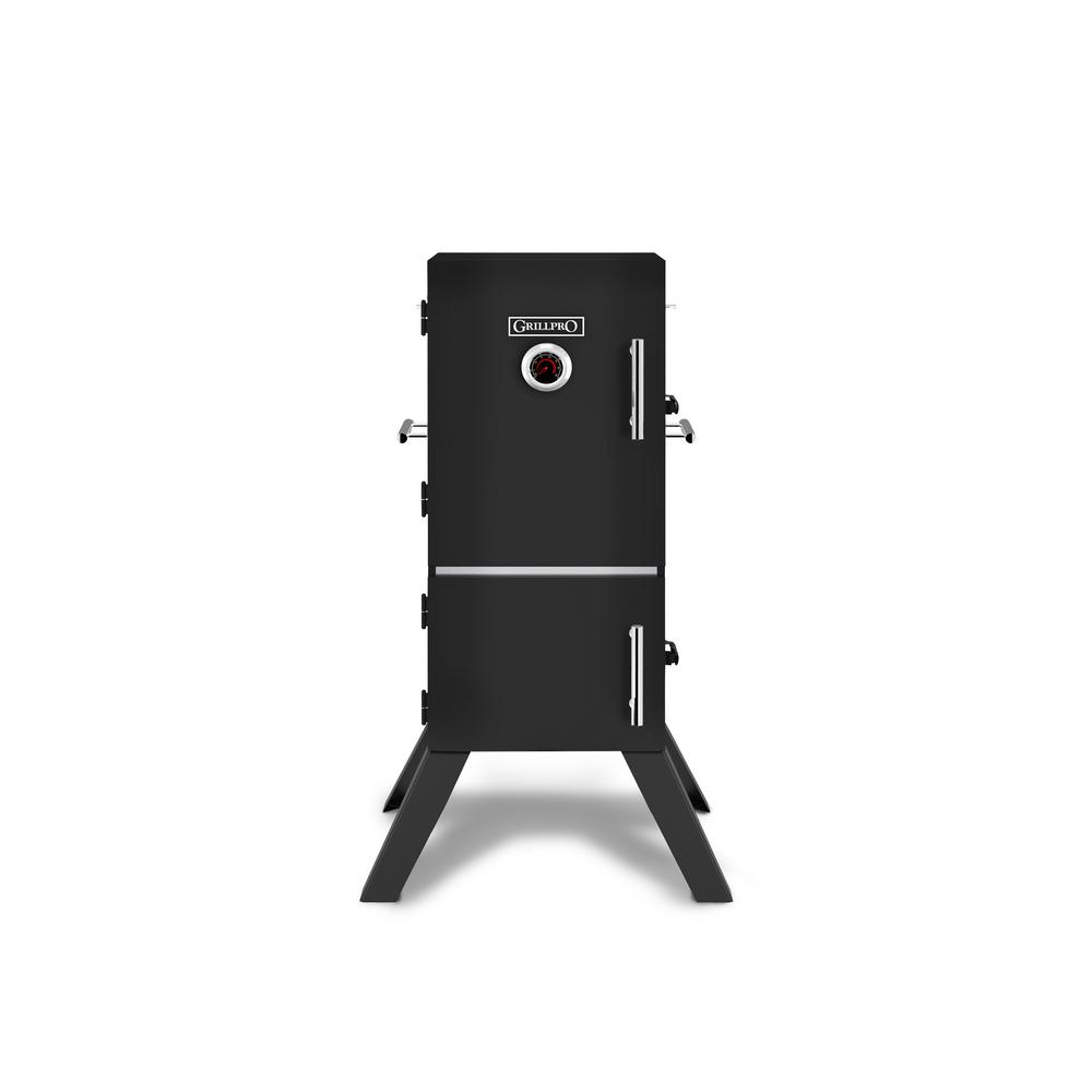 Grillpro 33 In Vertical Charcoal Cabinet Smoker 31841 The Home Depot Vertical Charcoal Cabinet Smoker