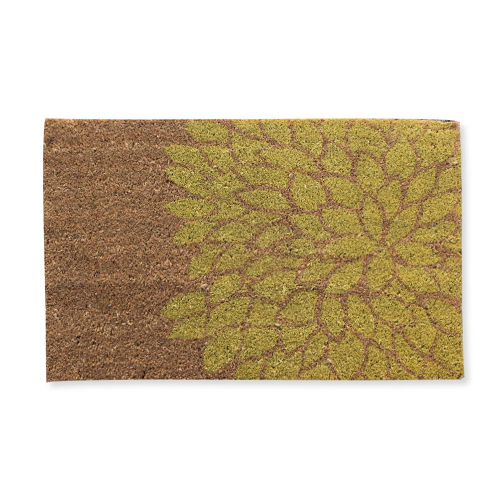 A1HC First Impression Layla Flower 18 inch x 30 inch Coir Door Mat