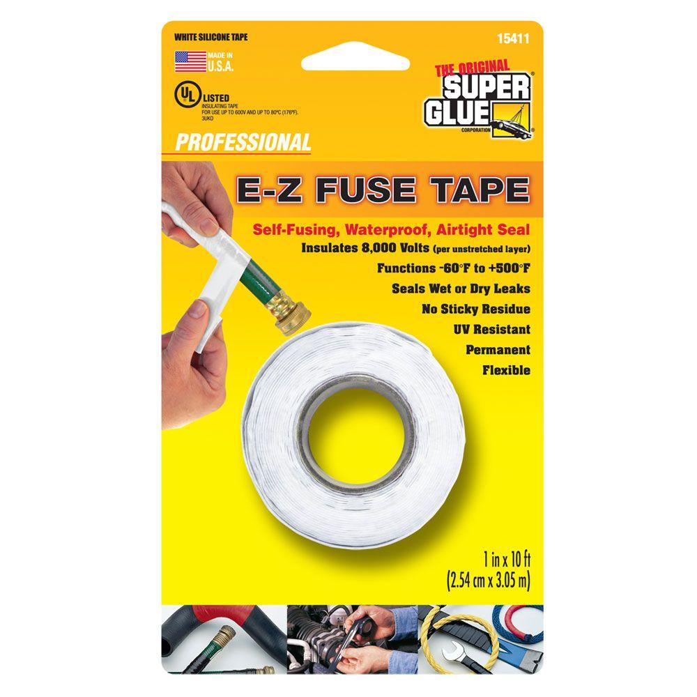 Super Glue 1 in. x 10 ft. White EZ Fuse Silicone Tape (Case of 12