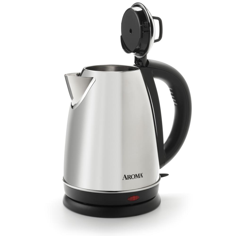 Aroma Hot H20 X-press 6-cup Stainless Steel Cordless Electric Kettle 