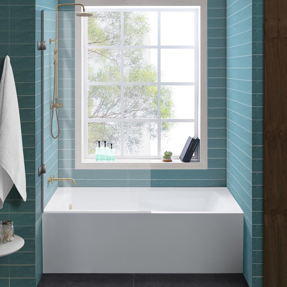 Swiss Madison Voltaire 54 In X 30 Acrylic White Alcove Integral Left Hand Drain A Rectangular Bathtub Sm Ab549 The Home Depot - 54 Inch Acrylic Bathtub Swiss Madison Voltaire 54 In X 30 Acrylic White Alcove Integral Left Hand Drain A Rectangular Bathtub Sm Ab549 The Home Depot - 54 Inch Acrylic Bathtub