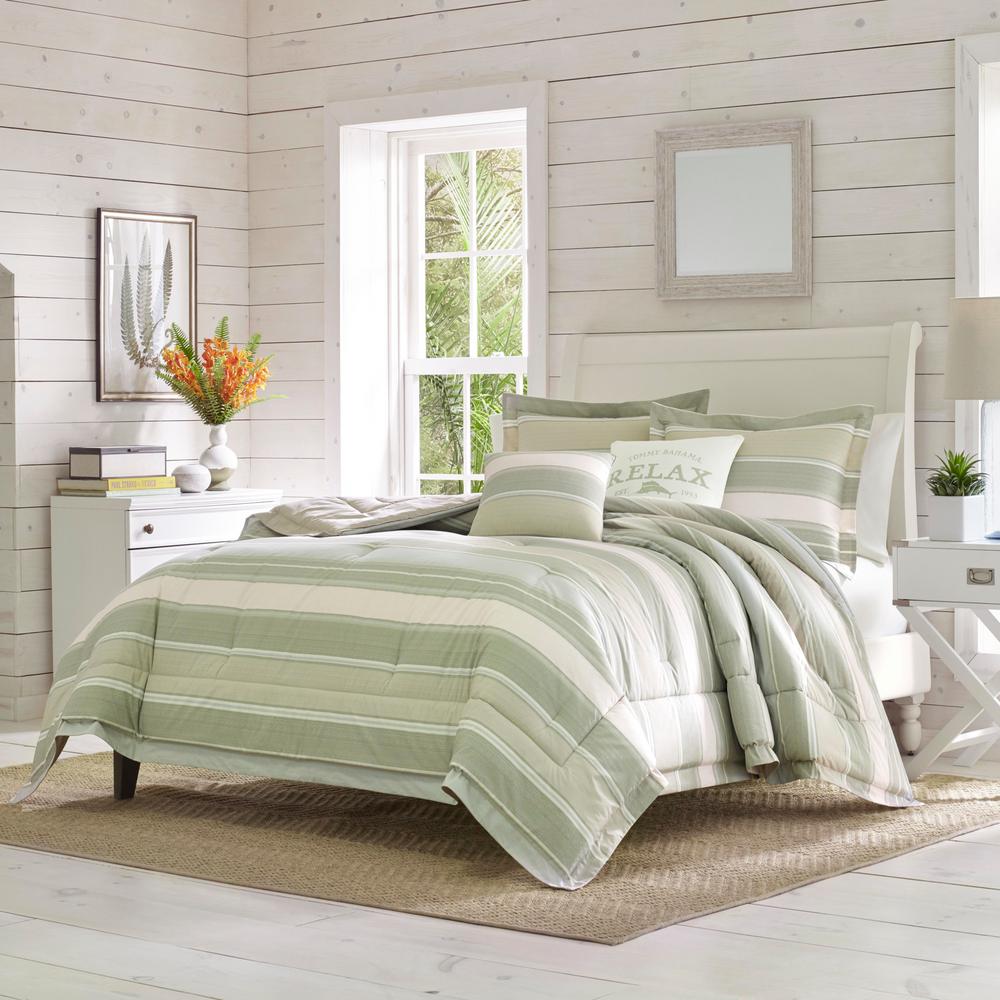 Tommy Bahama Serenity Green Cotton 5-Piece King Comforter Set