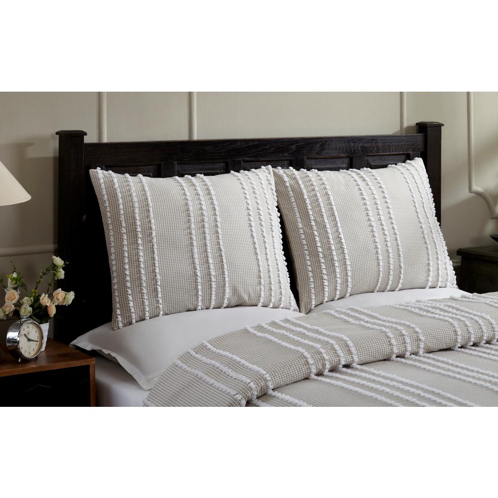 Better Trends Winston 68 In X 90 In Taupe Twin Comforter With 20