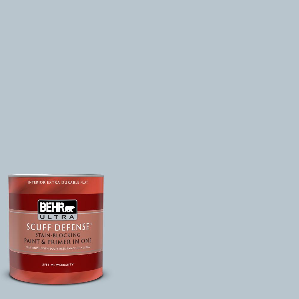 BEHR ULTRA 1 qt. N4802 Flowing Breeze Extra Durable Flat Interior Paint and Primer in One