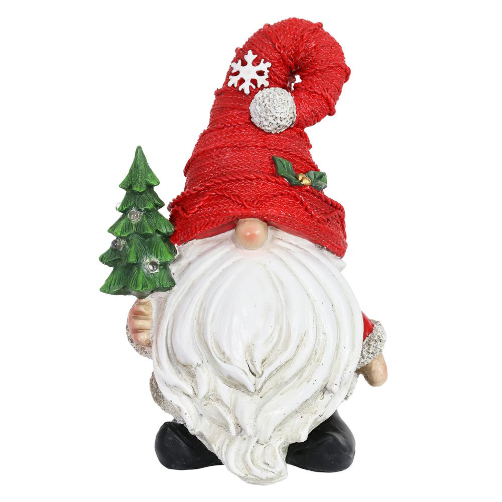 Exhart Red Christmas Hat With Led Tree With Timer Gnome Garden Statue 71449 Rs The Home Depot