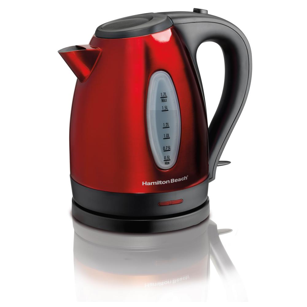 Nostalgia Retro 7Cup Red Cordless Electric Kettle with Temperature DisplayRWK150 The Home Depot