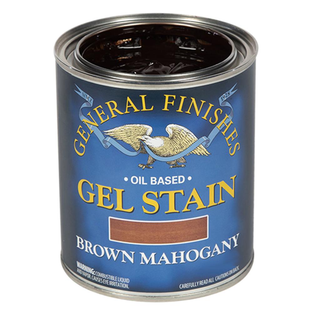 General Finishes 1 Qt Brown Mahogany Oil Based Interior Wood Gel Brown Mahogany Oil Based Interior Wood Gel Stain