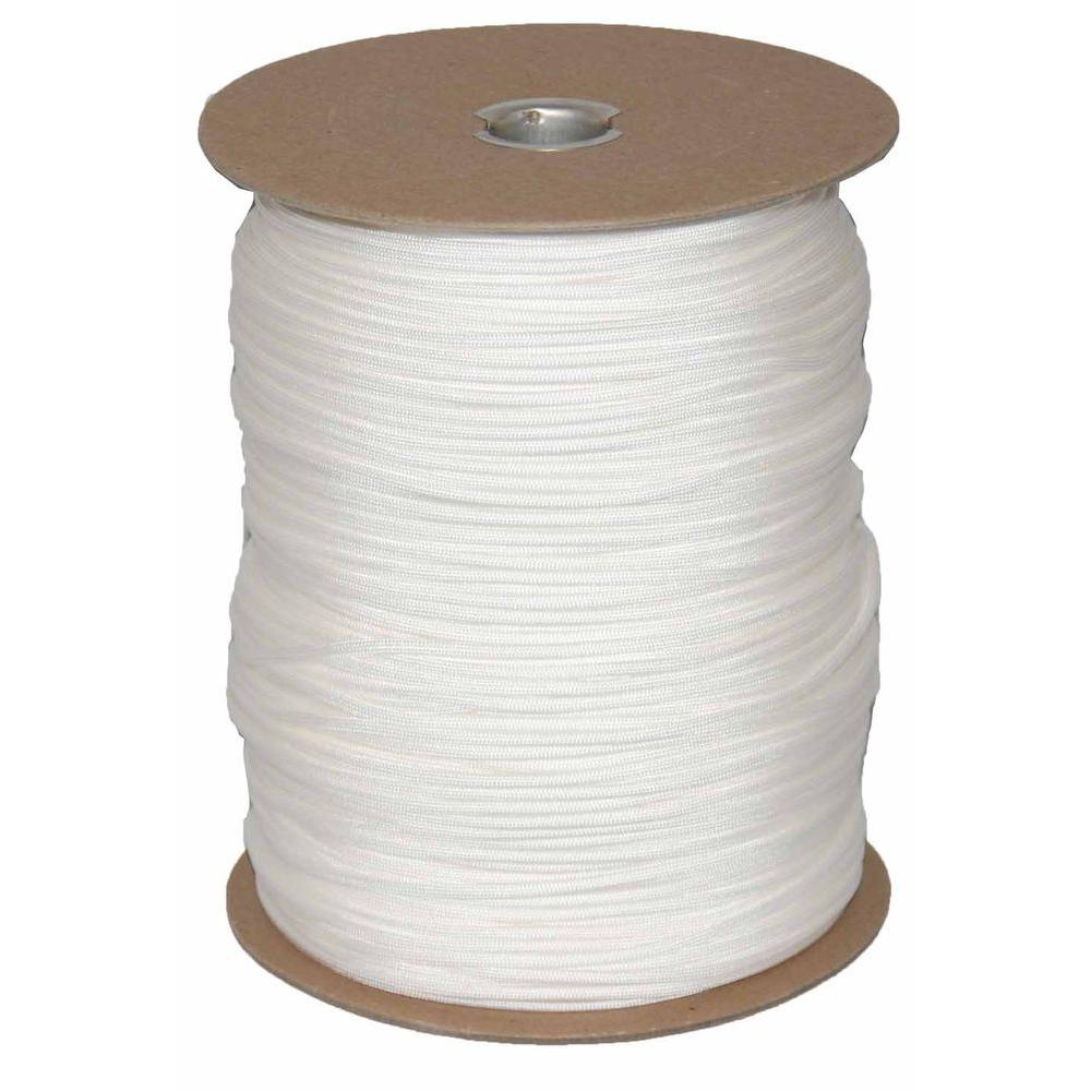 T.W. Evans Cordage 1000 ft. Paracord Spool in White6510W The Home Depot