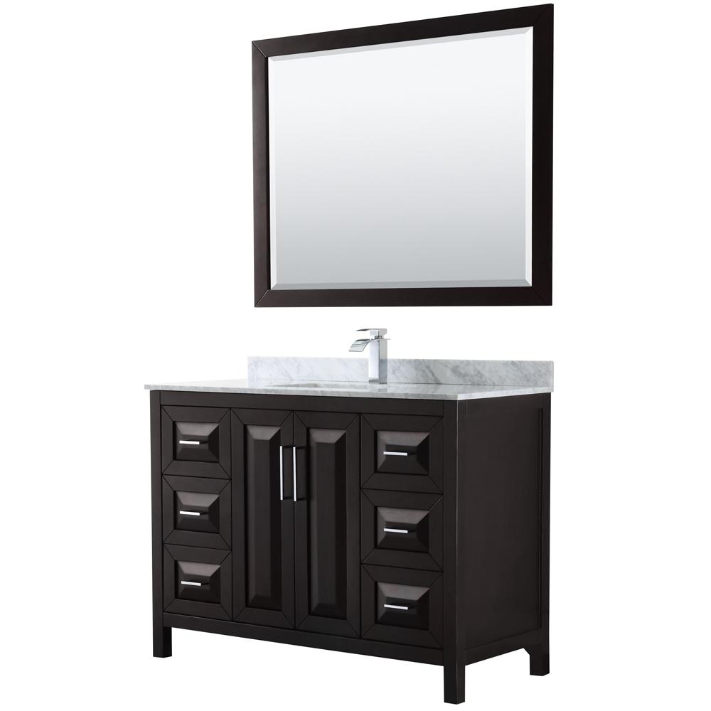 Wyndham Collection Daria 48 in. Single Bathroom Vanity in ...