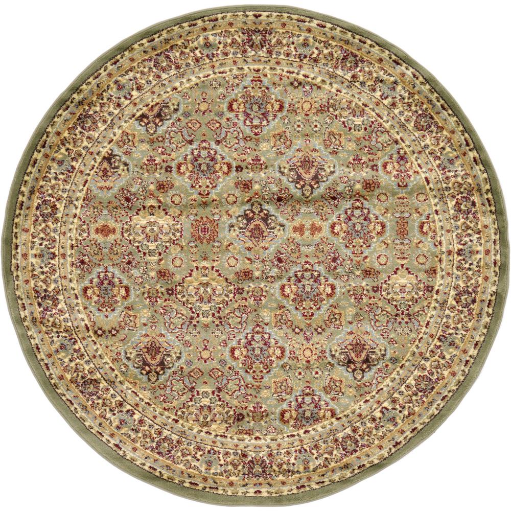 Unique Loom Voyage Light Green 6' x 6' Round Rug3120283 The Home Depot