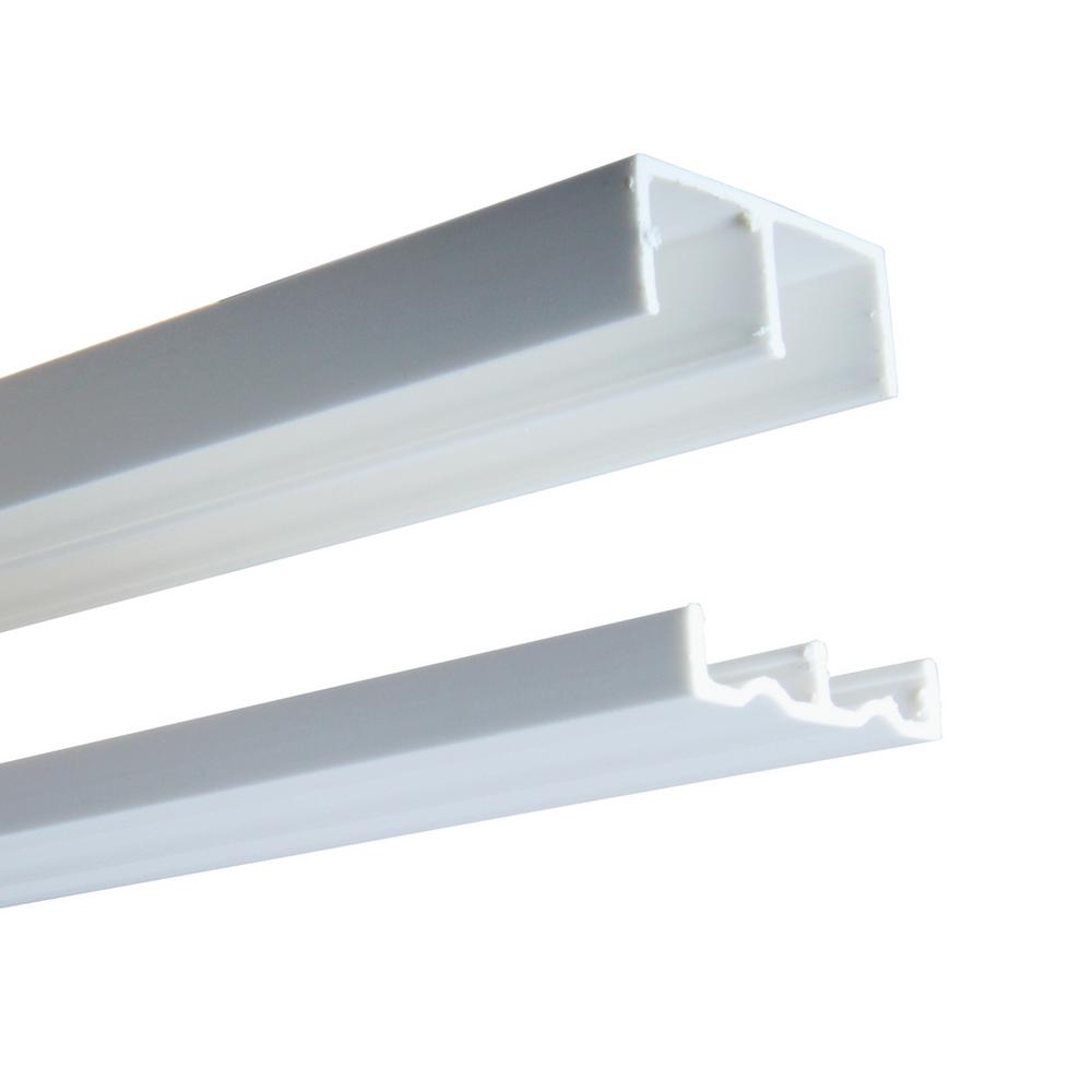 Knape Vogt 2417 Series 72 In White Plastic Door Track Assembly
