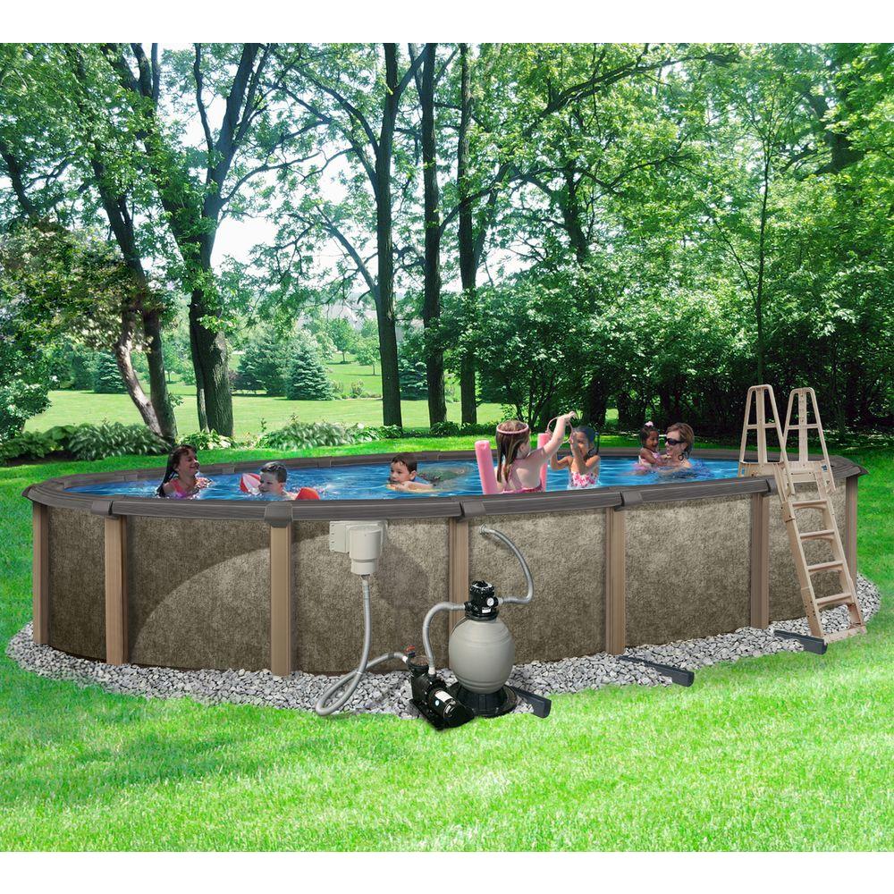 Above Ground Pools Pool Supplies The Home Depot Riviera 15 Ft X 30 Oval 54 In Deep 8