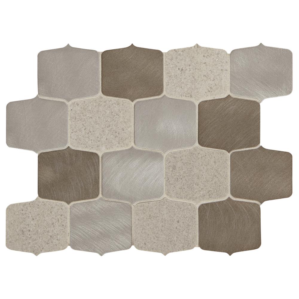 Daltile Premier Accents Gray Blend 9 in. x 13 in. x 8 mm Stone and