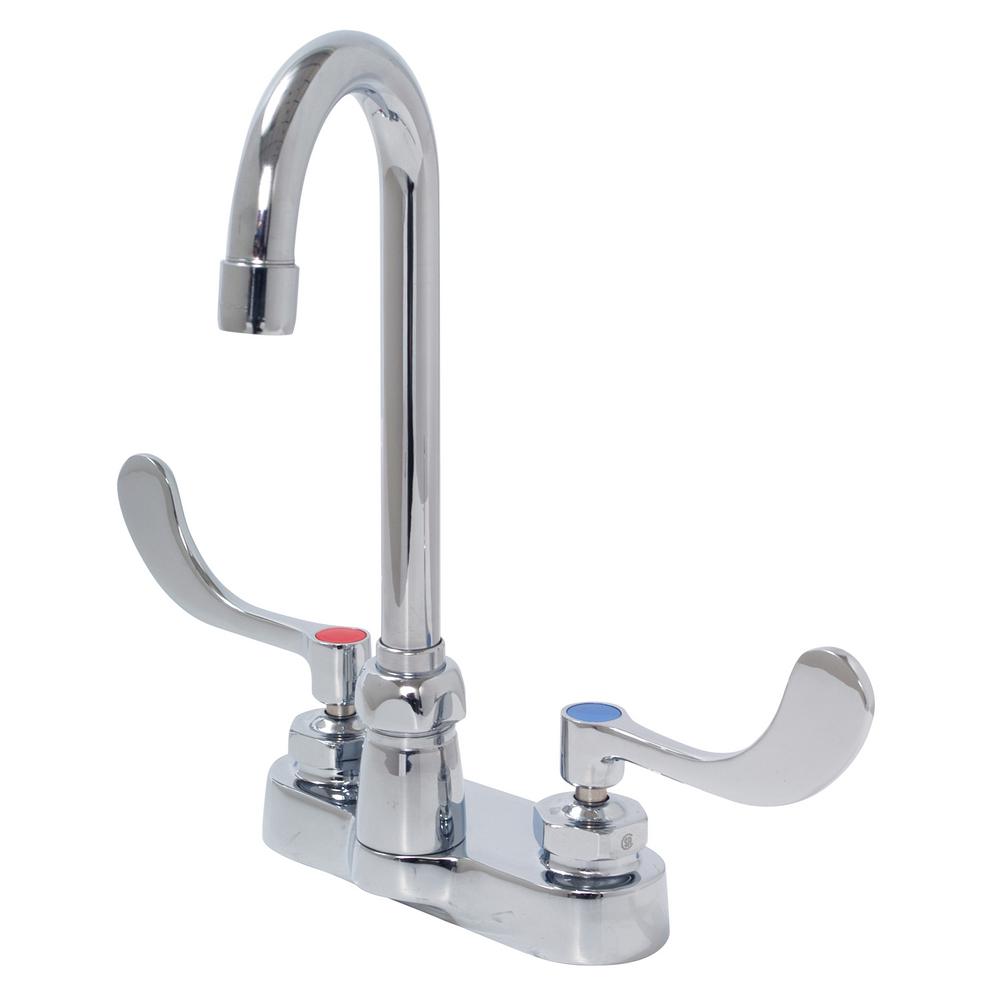 Zurn AquaSpec 4 in. Centerset Gooseneck 1.5 GPM Faucet with 4 in. Wrist Blade Handles in Chrome