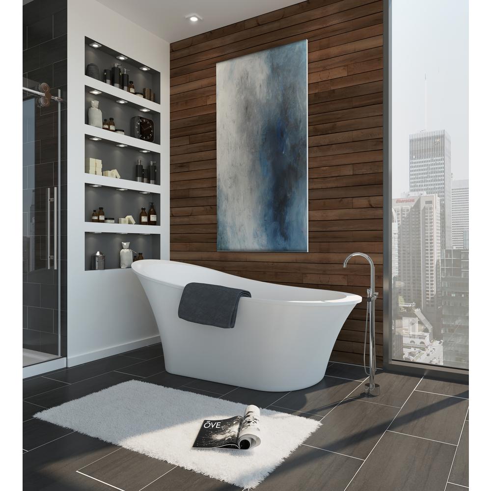 Schon Aiden 70 In Acrylic Flatbottom Non Whirlpool Bathtub In
