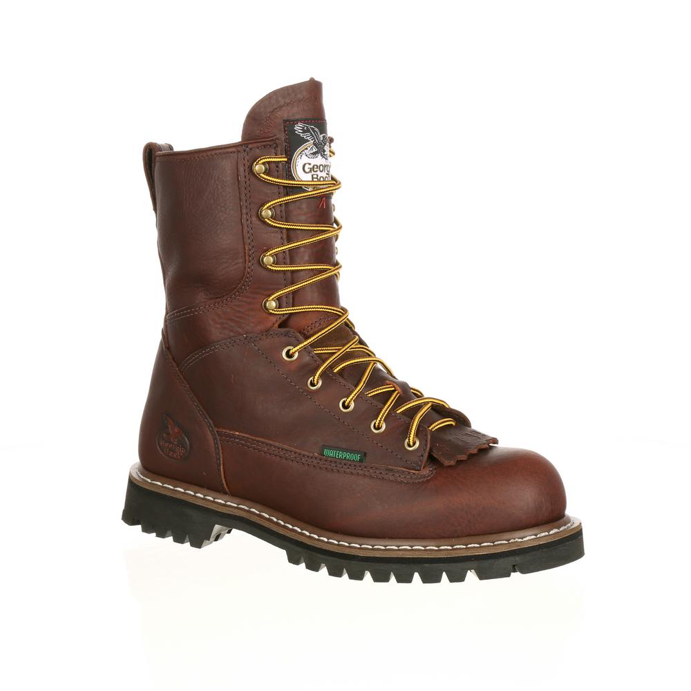 square toe logger boots
