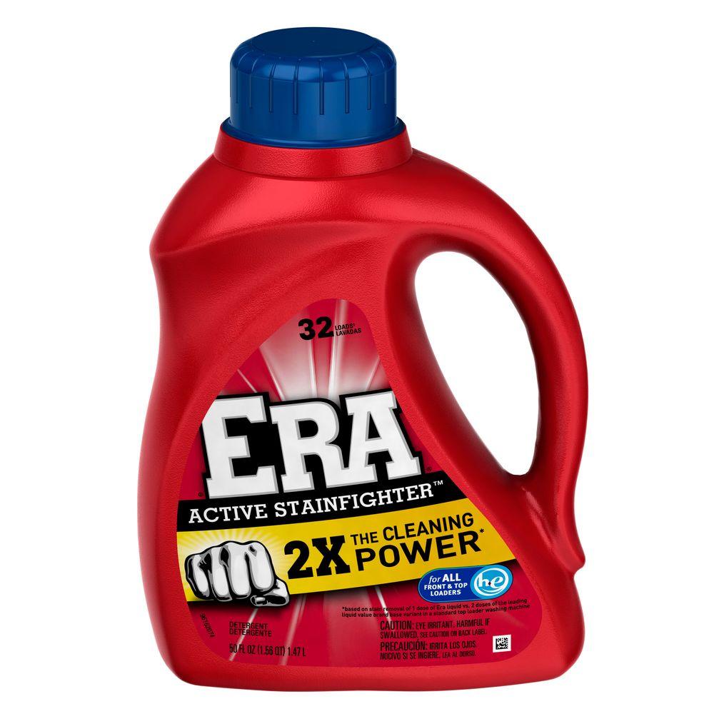 ERA Liquid Laundry Detergent 50 oz (32Loads) W/ Active StainFighting