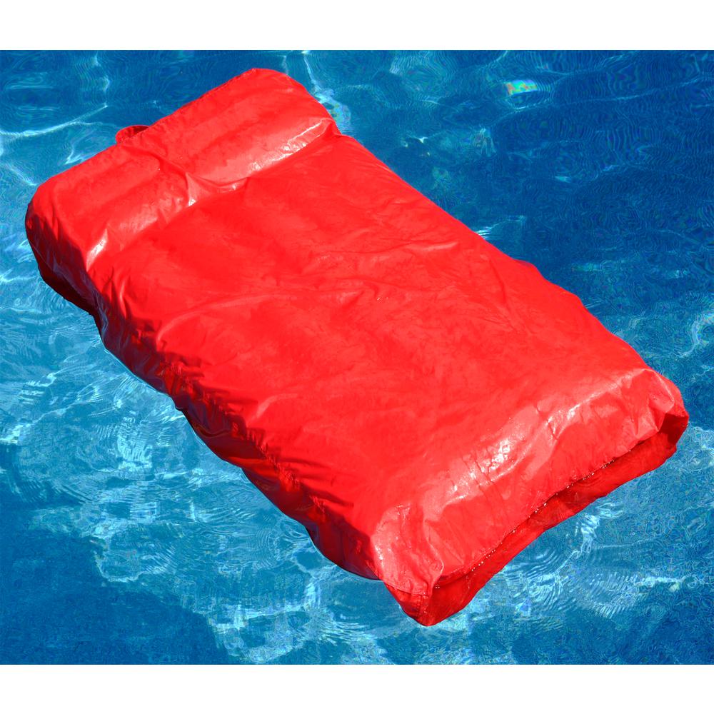 red inflatable pool