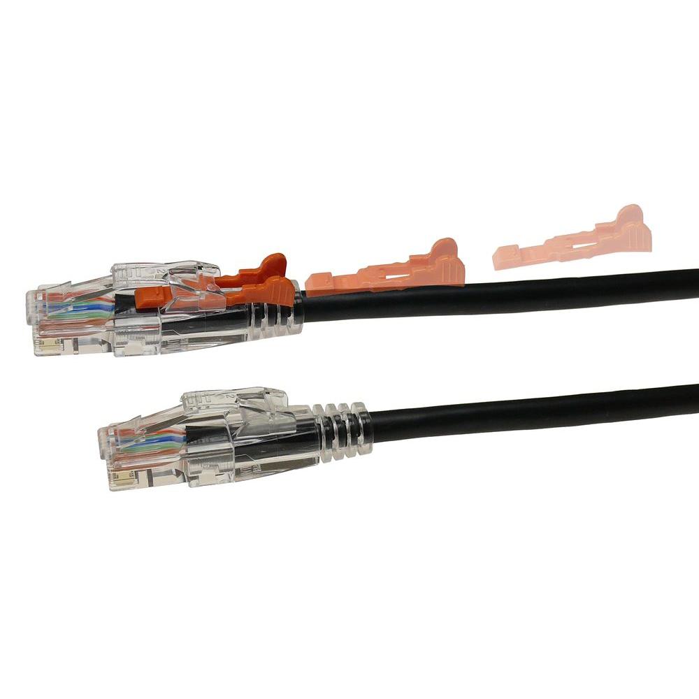 NTW 10 ft. Lockable Cat6 Patented NetLock Patch Cable with 2 Orange
