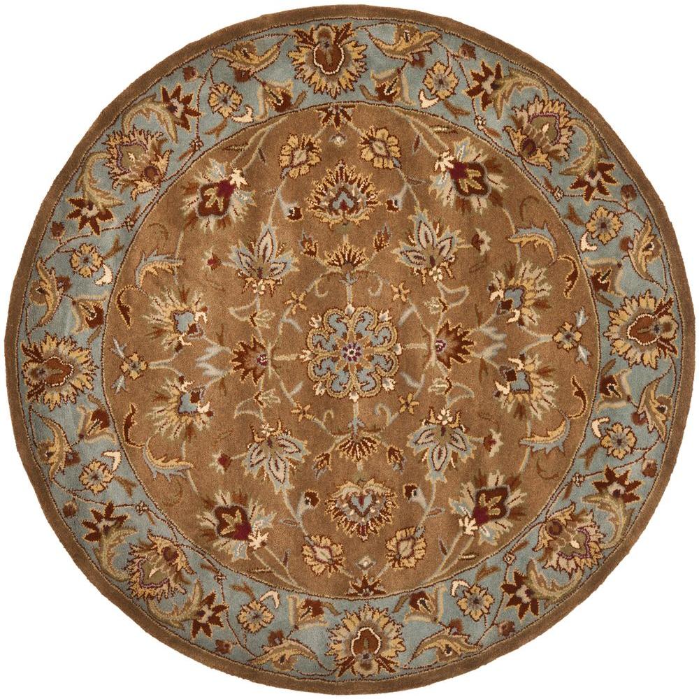 Safavieh Heritage Beige/Blue 6 ft. x 6 ft. Round Area RugHG821A6R