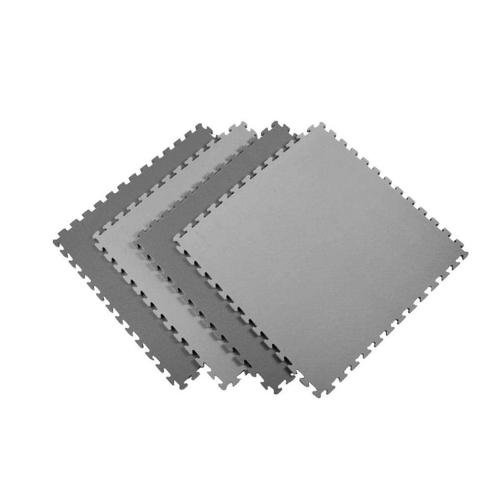 grey and white play mats