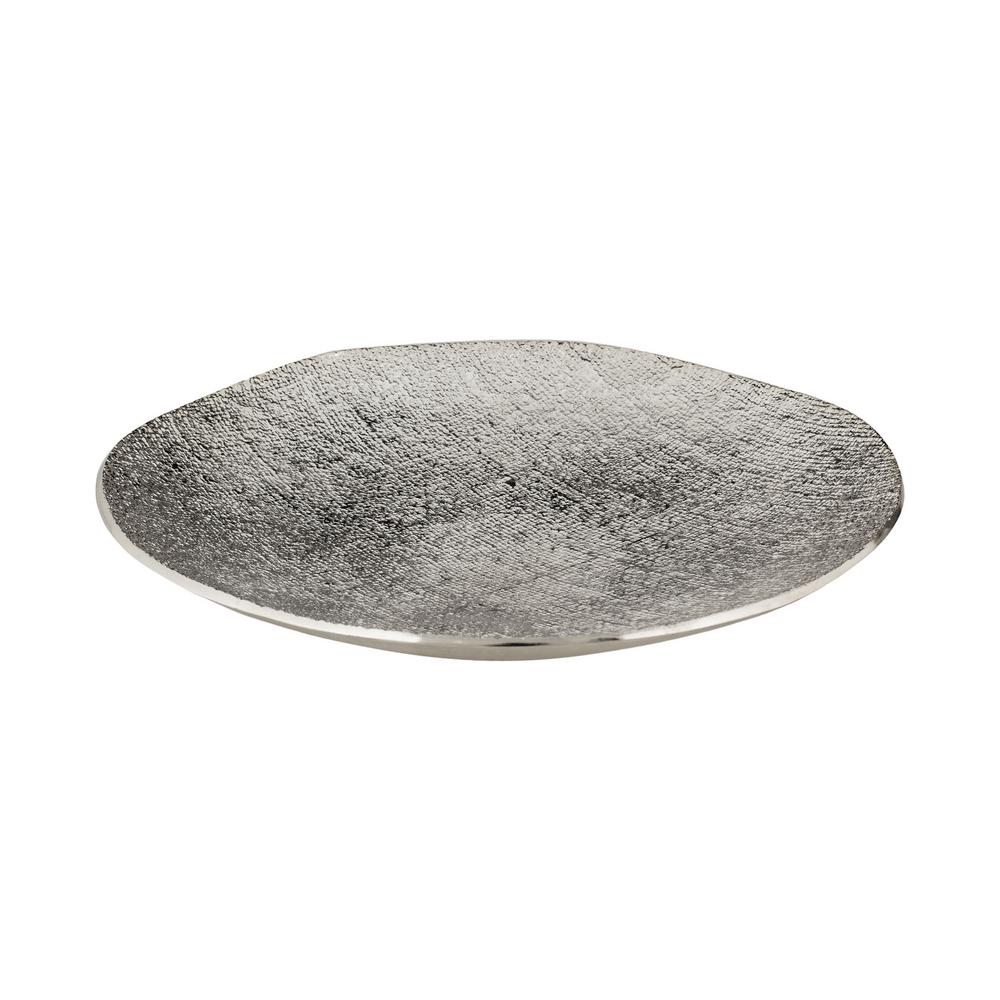 An Lighting 17 In Textured Aluminum Decorative Bowl Silver Textured Aluminum Decorative Bowl In Silver Plate Tn 891850 The Home Depot