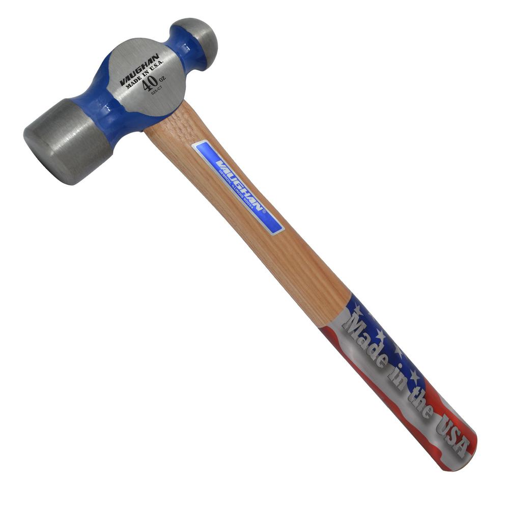 Steel Ball Pein Hammer 40oz Polished Striking Heads Peen W/ 15" Hickory Handle 51218159301 eBay