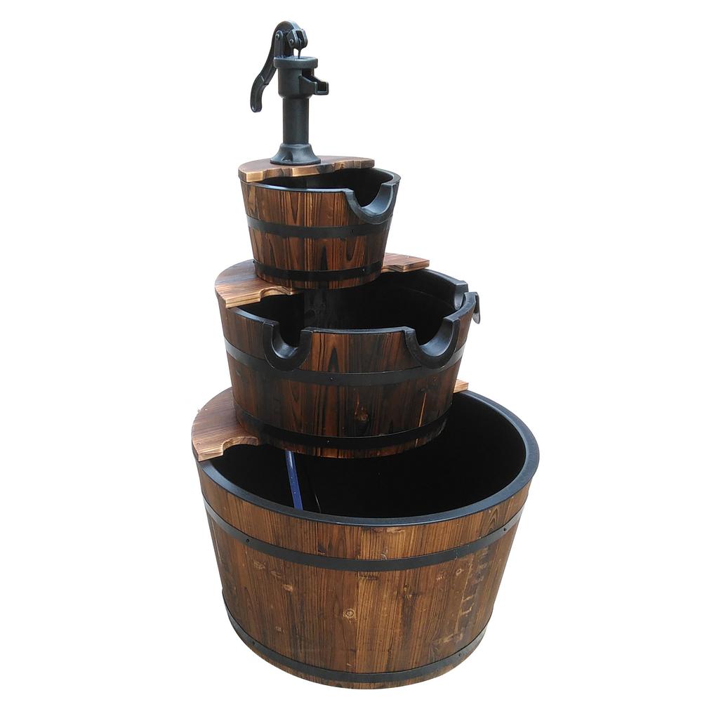 UPC 085073937668 product image for Leigh Country 40 in. Char-Log 3-Stage Water Fountain | upcitemdb.com
