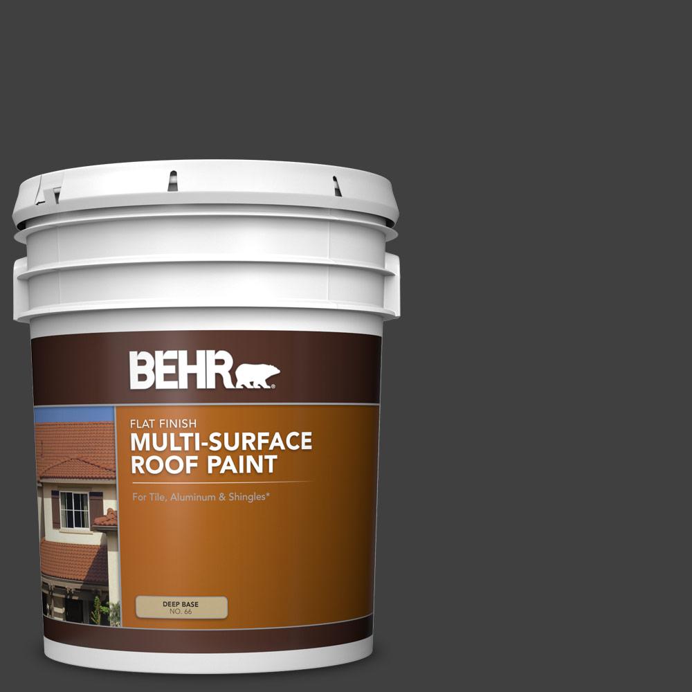BEHR 5 gal. 1350 Ultra Pure Black Flat MultiSurface