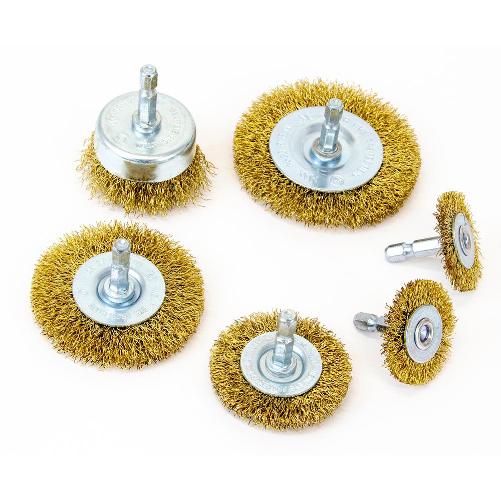 971531 6-Piece Set Wire Wheel and Cup Brush