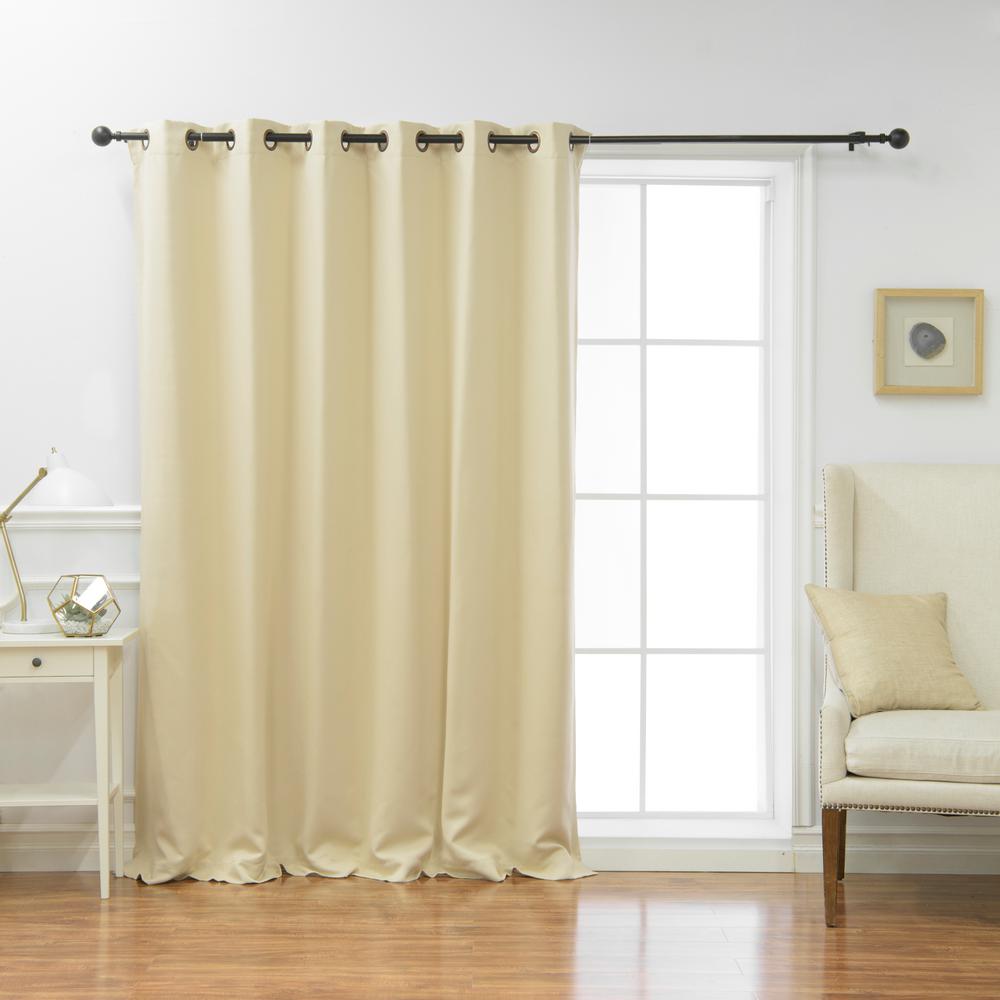 Best Home Fashion Wide Basic 80 In W X 96 L Blackout Curtain Beige