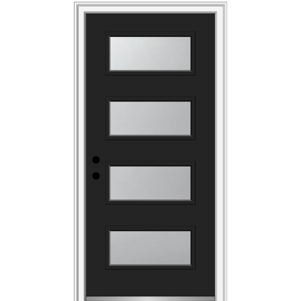Mmi Door 32 In X 80 In Celeste Right Hand Inswing 4 Lite Frosted