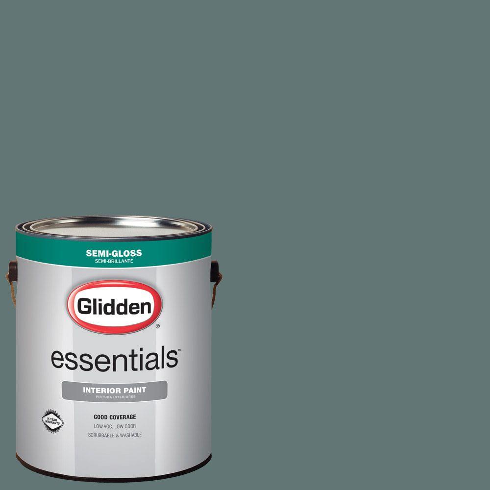 Glidden Essentials 1 Gal Hdgcn21d Dark Teal Woods Semi Gloss Hdgcn21d Dark Teal Woods Semi Gloss Interior Paint