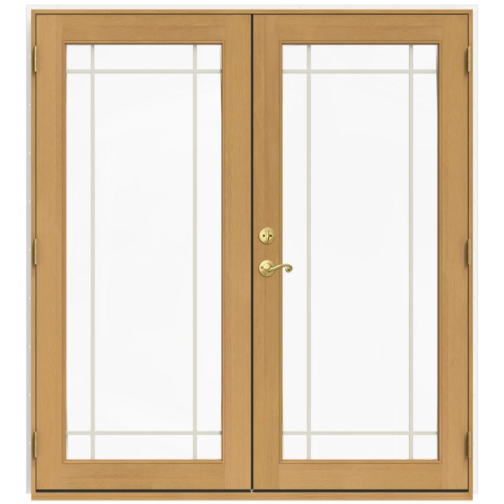 Ashworth Professional Series 72 in. x 80 in. White Aluminum/Wood French Patio Door