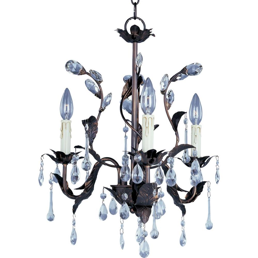 Maxim Lighting Grove 3Light OilRubbed Bronze Mini Chandelier8833OI
