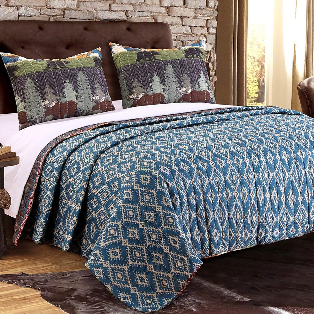 Greenland Home Fashions Black Bear Lodge 3 Piece Multicolored