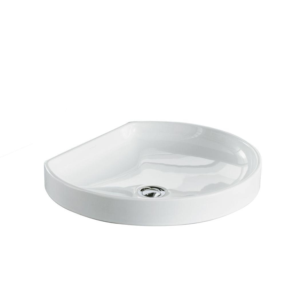Watercove Wading Pool Vitreous China Vessel Sink In White