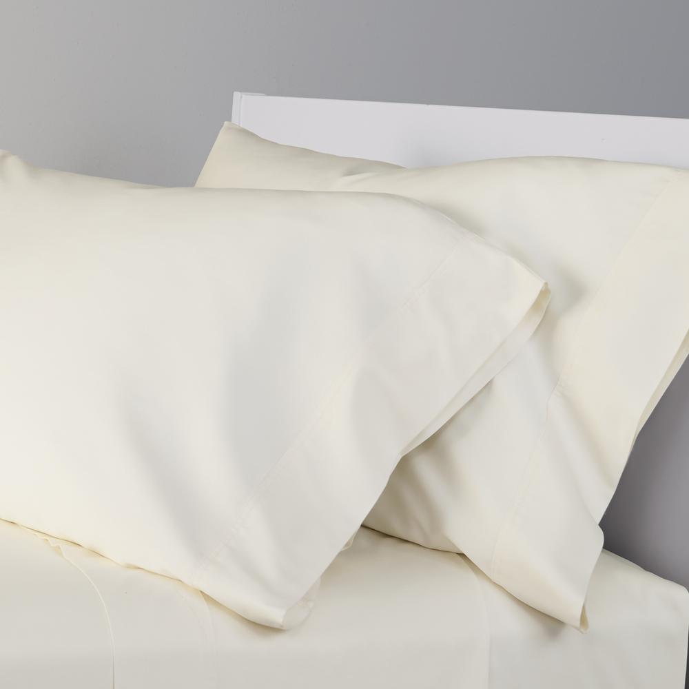 Set of 2 White Silky Supima 300 threadc King Sham NEW pillow shams Company Store